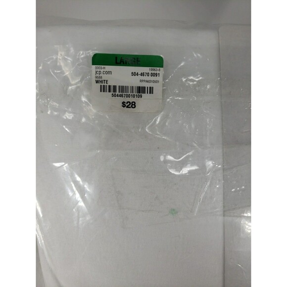 Stafford JCP Large 4 Crew Neck T-Shirts 100% Cotton Ultra Soft NOS Open Package - Picture 12 of 16